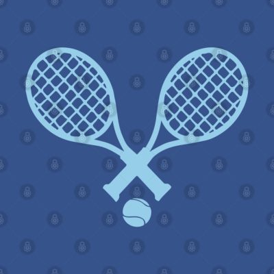 Tennis Rackets Blue Throw Pillow Official Tennis Merch