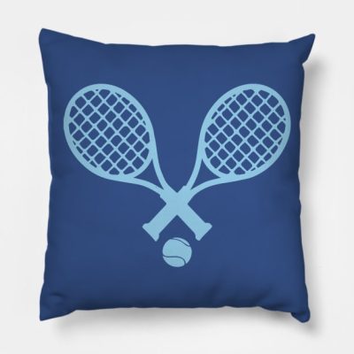 Tennis Rackets Blue Throw Pillow Official Tennis Merch