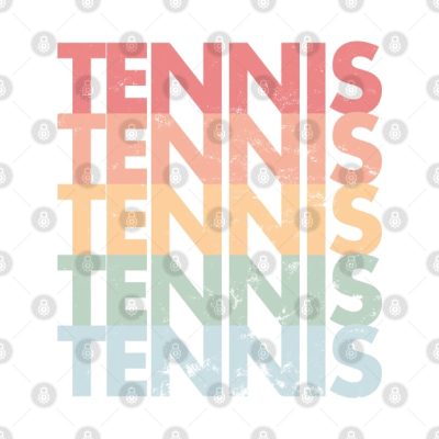 Retro Tennis Throw Pillow Official Tennis Merch