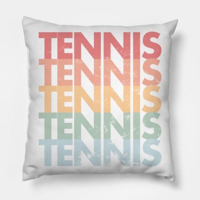 Retro Tennis Throw Pillow Official Tennis Merch