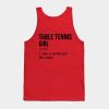 Table Tennis Girl Tank Top Official Tennis Merch