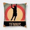 Retro Vintage Tennis Gift For Tennis Players Throw Pillow Official Tennis Merch