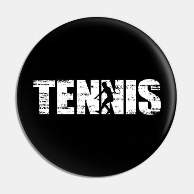 Distressed Look Tennis Gift For Tennis Players Pin Official Tennis Merch