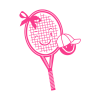 I Love Tennis Pin Official Tennis Merch