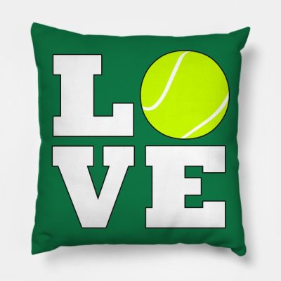 Tennis Love Tennis Player Or Coach Sports Graphic Throw Pillow Official Tennis Merch