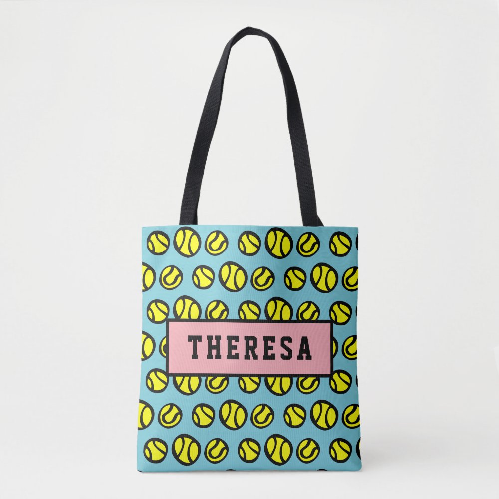 cute yellow tennis ball pattern tote bag gift idea r8609133ce3e94a47b54511fb17e453db 6kcf1 1000 - Tennis Gifts Shop