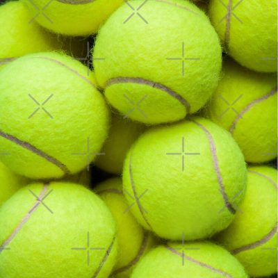 Lots Of Vibrant Tennis Balls In A Pile From A Hopper Tote Bag Official Tennis Merch