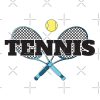 Tennis, With Crossing Tennis Rackets And Tennis Ball Tote Bag Official Tennis Merch