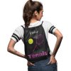 glitter glamour tennis racket ball player drawstring bag r 7lonwx 307 - Tennis Gifts Shop