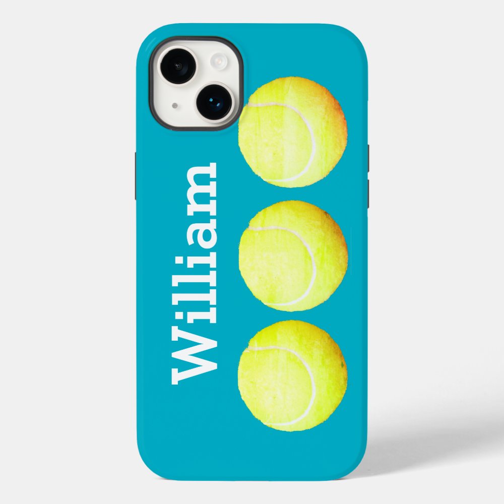 personalized name three tennis balls in a row case mate iphone case r52b6e08ec6a040859d30837fd57101b6 s0dnz 1000 - Tennis Gifts Shop