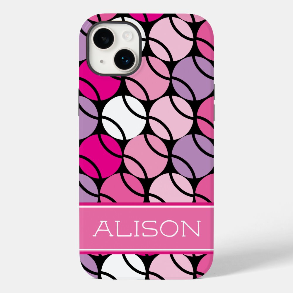 pink and purple tennis balls with name initial case mate iphone case r432e8e0a714c4e63978e71eb3526ec58 s0dnz 1000 - Tennis Gifts Shop