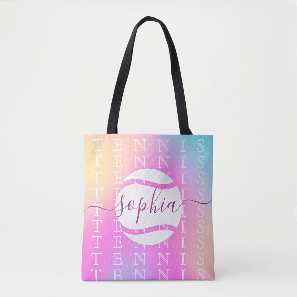rainbow tennis typography ball girl players kids tote bag r6d18037fe1ab47e7b2dacc36014b5747 6kcf1 1000 - Tennis Gifts Shop