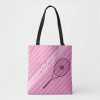 striped pink tennis racket ball pretty girly cute tote bag r476642dd0d4f47119ffb2809c2374128 6kcf1 1000 - Tennis Gifts Shop