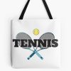 Tennis, With Crossing Tennis Rackets And Tennis Ball Tote Bag Official Tennis Merch