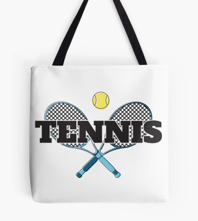 Tennis, With Crossing Tennis Rackets And Tennis Ball Tote Bag Official Tennis Merch