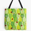 Tennis Rackets With Ladybirds And Daisis Tote Bag Official Tennis Merch