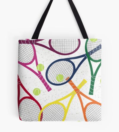 Random Rainbow Rackets Tote Bag Official Tennis Merch