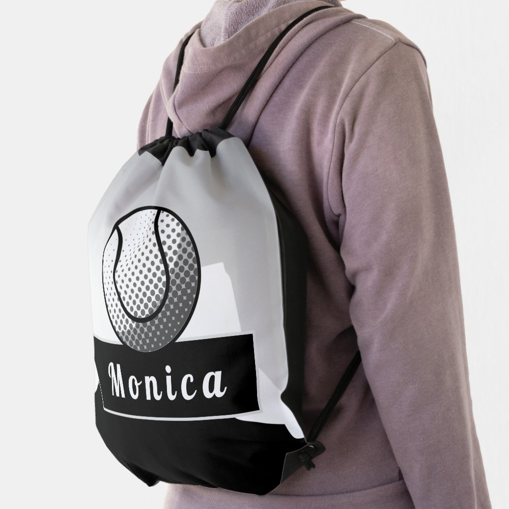 tennis mom gift ball modern personalized name gray drawstring bag r9e575ebc14124ce0a0e6297537c514f7 qwkt5 1000 - Tennis Gifts Shop
