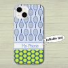 tennis pattern custom name blue iphone 14 case r 7lziat 307 - Tennis Gifts Shop