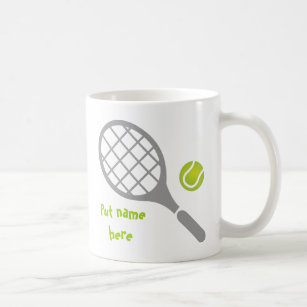 tennis racket and ball custom coffee mug - Tennis Gifts Shop