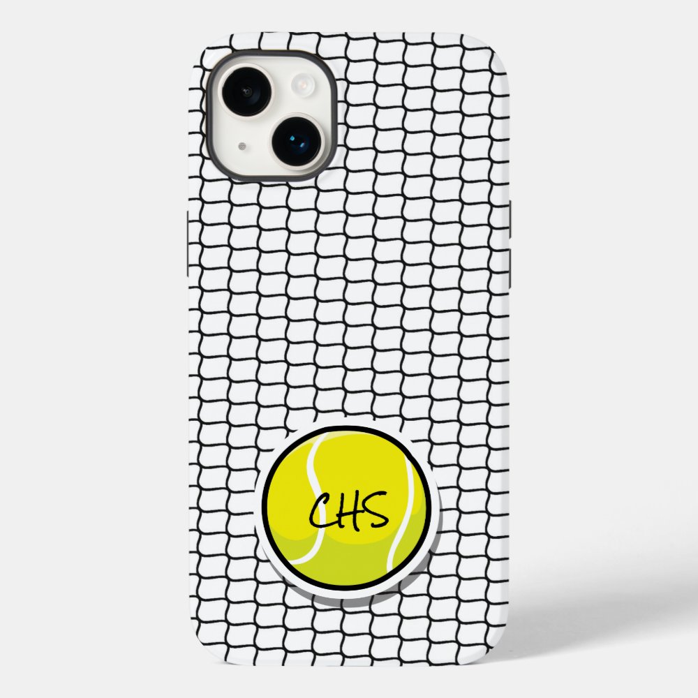 tennis yellow ball black net initials case mate iphone case ra231699ae6bd4dbc91233b090c0a0518 s0dnz 1000 - Tennis Gifts Shop