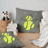 Tennis Ball Snowman With Tennis Rackets In Winter Throw Pillow Official Tennis Merch