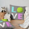 Awesome Tennis Gift For Girls & Women Love Tennis Love Throw Pillow Official Tennis Merch