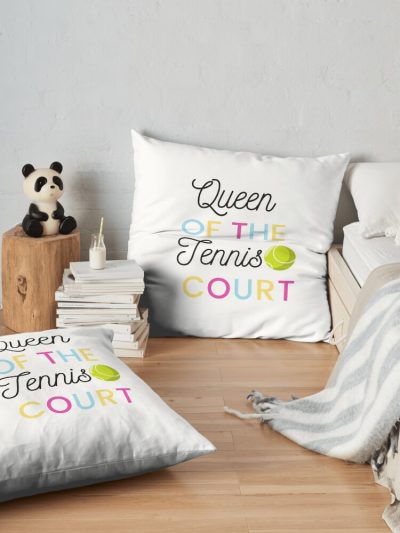 Queen Of The Tennis Court ,Tennis Queen Shirt, Tennis Shirt, Girls Tennis Shirt, Womens Tennis T-Shirt, Tennis Player, Tennis Gift Throw Pillow Official Tennis Merch