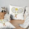 Two Tennis Rackets With Tennis Ball Throw Pillow Official Tennis Merch