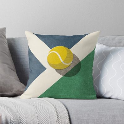 Balls / Tennis (Hard Court) Throw Pillow Official Tennis Merch