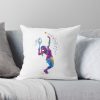 Tennis Girl Watercolor Painting Art Print Gifts Throw Pillow Official Tennis Merch