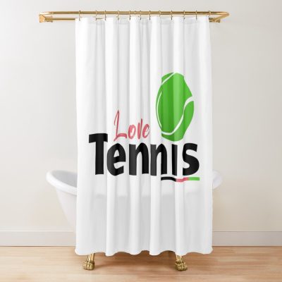 Love Tennis Shower Curtain Official Tennis Merch