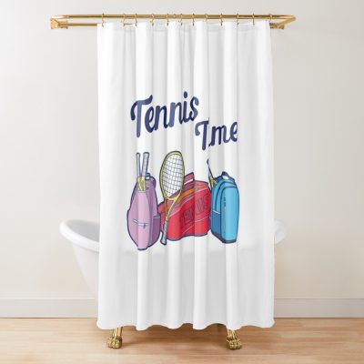 Tennis Time. Shower Curtain Official Tennis Merch