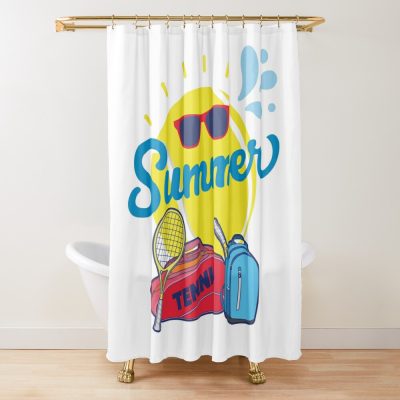 Summer Tennis. Shower Curtain Official Tennis Merch