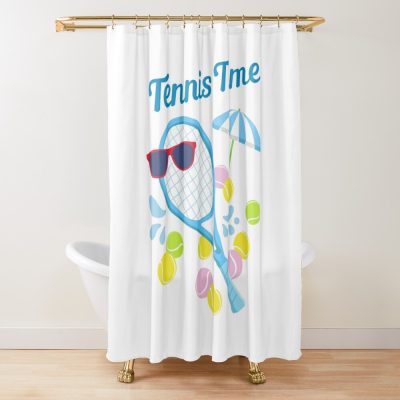 Tennis Time. Shower Curtain Official Tennis Merch