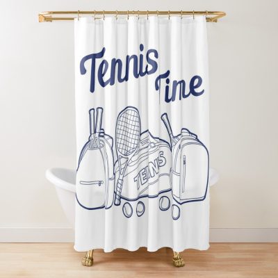 Tennis Time. Shower Curtain Official Tennis Merch