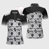 Black And White I Love Tennis Game EZ48 1407 Custom Short Sleeve Women Polo Shirt 1 5000x - Tennis Gifts Shop