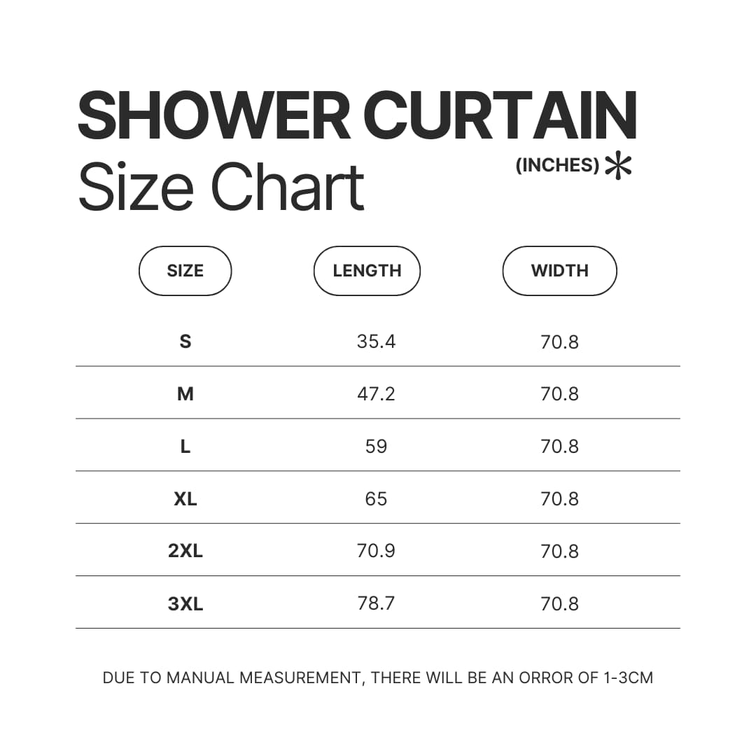 Shower Curtain Size Chart - Tennis Gifts Shop