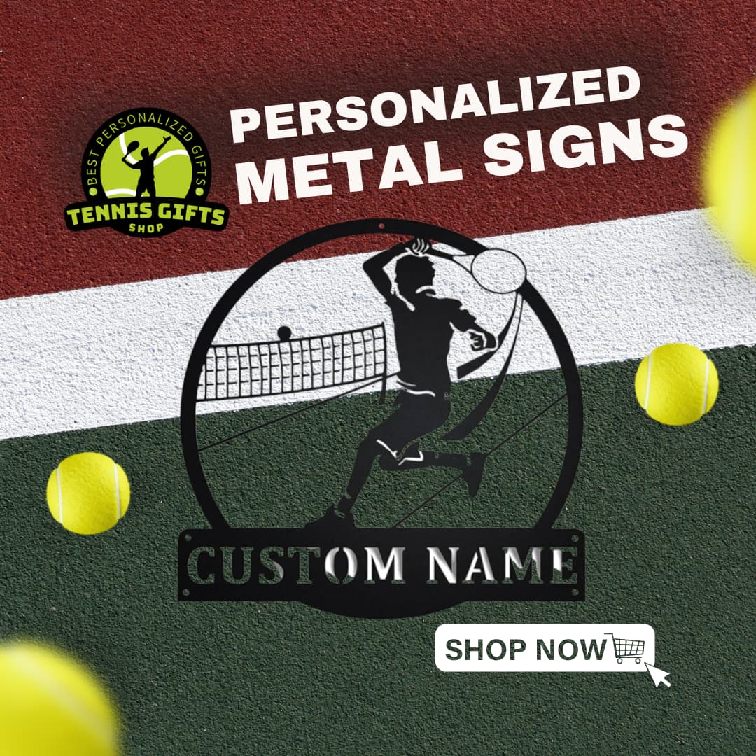 Tennis Gifts Shop Personalized Metal Sign